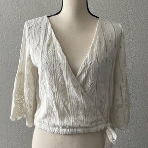 Tularosa Eyelet Wrapped Blouse